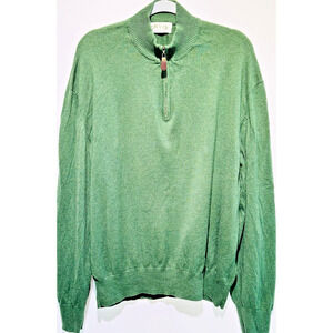 ORVIS MEN'S HALF ZIP SWEATER PULLOVER FOREST GREEN LIGHTWEIGHT XXL
